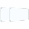 vidaXL Kj&oslash;kkenbakplate 2 pcs Gjennomsiktig 100 x 60 cm herdet glass