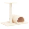 vidaXL Klorestolpe med tunnel kremhvit 60x34,5x50 cm