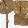 vidaXL Strandparasol Brun Ø 160 x 196 cm Stål