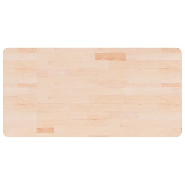 vidaXL Benkeplate til bad 100x50x1,5 cm ubehandlet heltre