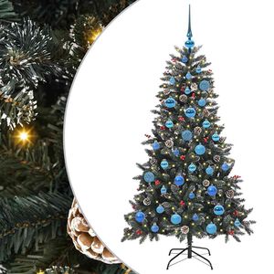 vidaXL Kunstig juletre med 150 LED gr&oslash;nn 150 cm PVC og plast og st&aring;l