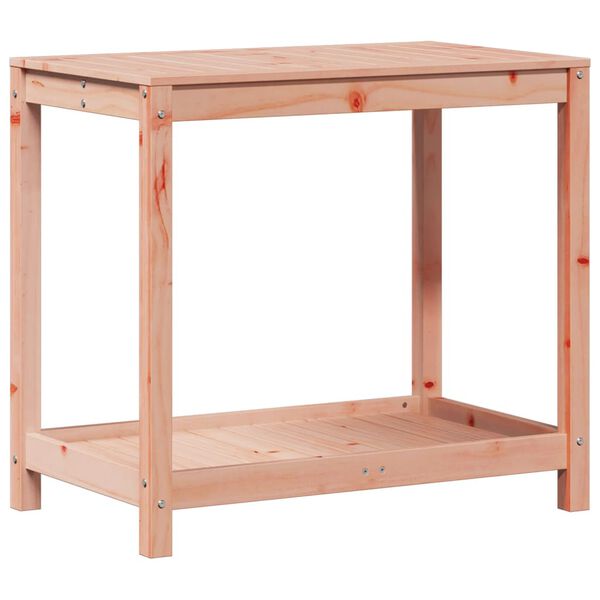vidaXL Pottebord med hylle 82,5x50x75 cm heltre furu