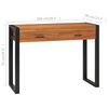 vidaXL Skrivebord med 2 skuffer 100x40x75 cm teak