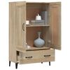 vidaXL Highboard sonoma eik 70x31x115 cm konstruert tre