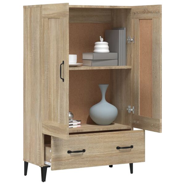 vidaXL Highboard sonoma eik 70x31x115 cm konstruert tre