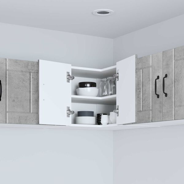 vidaXL Kj&oslash;kkenskap Betonggr&aring; 57 x 57 x 40 cm Konstruert tre