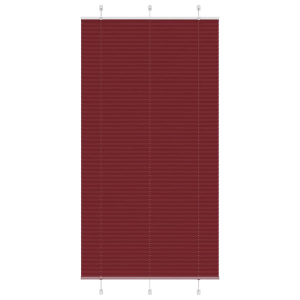 vidaXL Pliss&eacute;gardin Bordeaux R&oslash;d 105x200 cm Stoff Bredde 104,4 cm