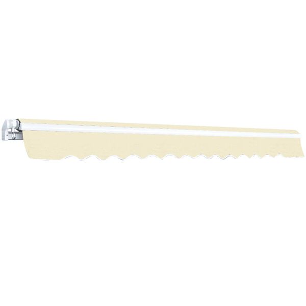 vidaXL Foldbar markise manuell 400 cm kremhvit