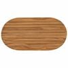 vidaXL Bordplate 80 x 40 x 3,5 cm Oval Massivt Teaktre Naturlig