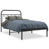 vidaXL Sengeramme i metall med hodegavl svart 107x203 cm