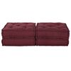 vidaXL Modulsofa 2 pcs Marron 140 x 70 x 36 cm stoff