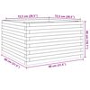 vidaXL Plantekasse 80x80x46 cm heltre furu