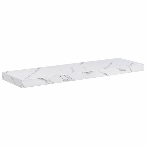 vidaXL Vegghylle Hvit marmor 80 x 23,5 x 4 cm Konstruert tre