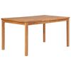 vidaXL 5-delers hagespisesett 150x90 cm heltre teak