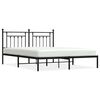 vidaXL Sengeramme i metall med sengegavl svart 183x213 cm