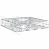 vidaXL Gabion hevet seng 100 x 100 x 20 cm Galvanisert St&aring;l s&oslash;lv