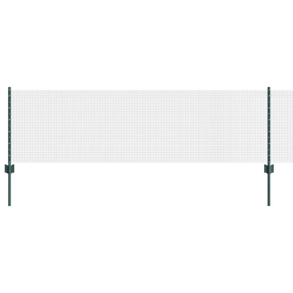 vidaXL Gjerde med stolpe gr&oslash;nn 0,6 x 100 m St&aring;l og PVC