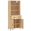 vidaXL Highboard sonoma eik 69,5x34x180 cm konstruert tre