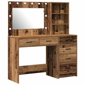 vidaXL Sminkebord med skuff Brun 78.5 x 41 x 135 cm Konstruert tre