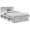 vidaXL Sengestamme med hodegjerde Betong 120 x 190 cm Massiv furu