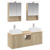 vidaXL Baderomsskapsett 5 pcs Sonoma eik Konstruert tre
