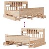 vidaXL Seng med bokhylle uten madrass 180x200 cm heltre furu