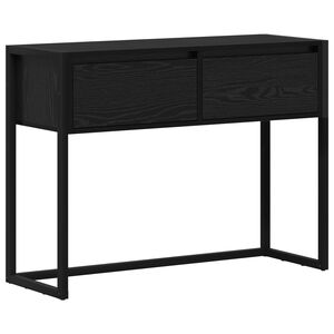 vidaXL Avlastningsbord Svart Eik 100 x 36 x 75 cm Konstruert tre