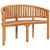 vidaXL Benk bananformet 120 cm heltre teak