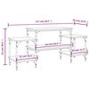 vidaXL TV-benk sonoma eik 117x35x52 cm konstruert tre