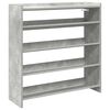 vidaXL Skohylle betonggr&aring; 80x25x81 cm konstruert tre