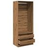 vidaXL Garderobe artisan eik 80x50x200 cm konstruert tre
