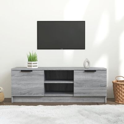 vidaXL TV-benk grå sonoma 102x35x36,5 cm konstruert tre