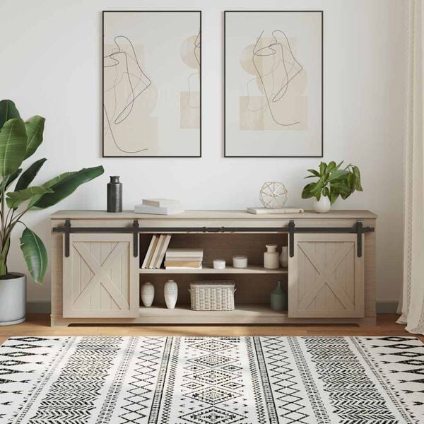 vidaXL Skyved&oslash;rsett for skap 183 cm karbonst&aring;l