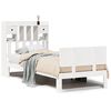 vidaXL Seng med bokhylle uten madrass hvit 90x190 cm heltre furu