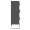vidaXL Highboard antrasitt 68x39x123 cm stål