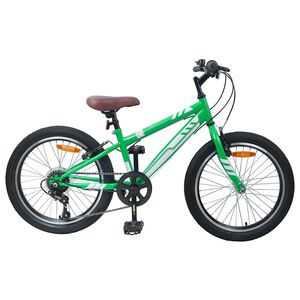 vidaXL Terrengsykkel 24 Tommer 6-Speed for 8-12 &aring;r gamle gr&oslash;nn