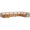 vidaXL Sofasett 8 pcs Naturlig Solid akasietre