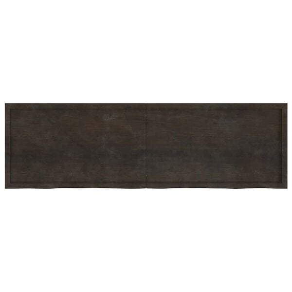 vidaXL Benkeplate til bad m&oslash;rkebrun 200x60x(2-6) cm behandlet heltre