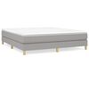vidaXL Boxspring-sengeramme lysegr&aring; 180x200 cm Super King stoff