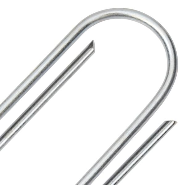 vidaXL Jordplugger U-formet 50 stk 15x3,5 cm galvanisert stål
