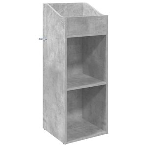 vidaXL Plateskap Betonggr&aring; 36 x 36 x 95,5 cm Konstruert tre