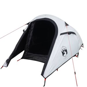 vidaXL Tunneltelt for camping 3 personer hvit blendingsstoff vanntett
