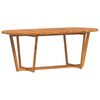 vidaXL hagespisebord ovalt 200x90x75 cm heltre akasie