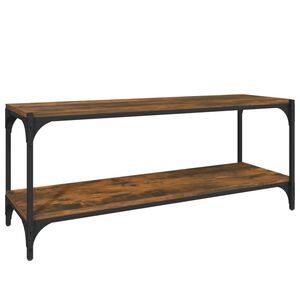 vidaXL TV-benk r&oslash;kt eik 100x33x41 cm konstruert tre og st&aring;l