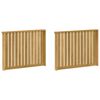 vidaXL Armlene Modul 2 pcs Hvit 80 x 6 x 61 cm Solid akasietre