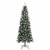 vidaXL Kunstig juletre med 300 LED gr&oslash;nn 240 cm PVC og plast og st&aring;l
