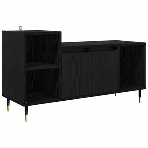 vidaXL TV-skap Svart Eik 100 x 35 x 55 cm Konstruert tre