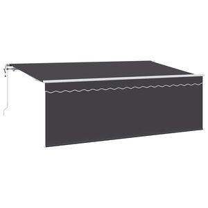 vidaXL Uttrekkbar markise Antrasitt 350 x 200 cm