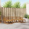 vidaXL Utend&oslash;rs sofa-sett 6 pcs Naturlig Konstruert tre