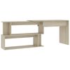 vidaXL Skrivebord for hj&oslash;rne sonoma eik 200x50x76 cm konstruert tre